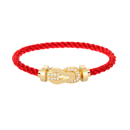 [Camiery]CHANCE LARGE 8 FIGURE BUCKLE HALF DIAMOND BRACELET GOLD