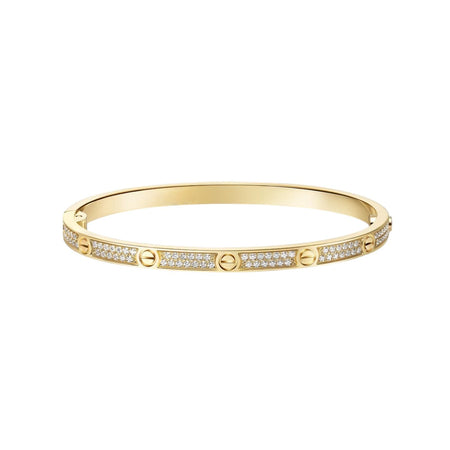 [Camiery]Clover & Love Diamond-Paved Radiant Line 2-Piece Bracelet Stack Set