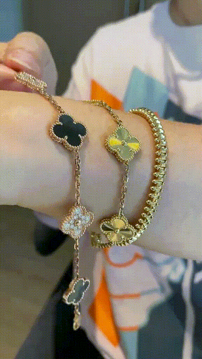 [Camiery]Clover & Clash Bracelet 3-Piece Stack set