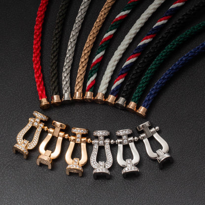 [Camiery]FORCE LARGE HORSESHOE FULL DIAMOND BRACELET ROSE GOLD