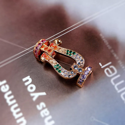 [Camiery]FORCE LARGE HORSESHOE  COLORED DIAMOND BRACELET ROSE GOLD