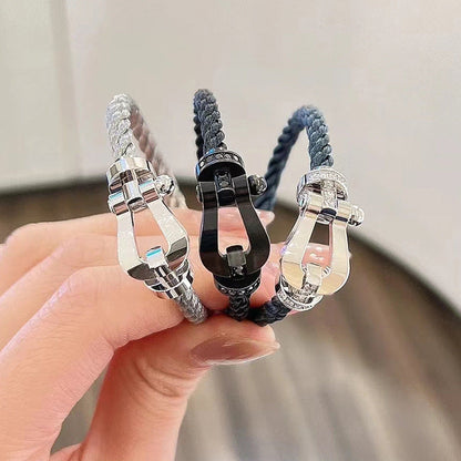 [Camiery]FORCE LARGE HORSESHOE FULL DIAMOND BRACELET GOLD