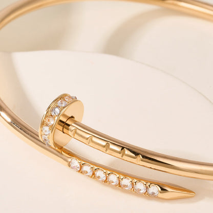 [Camiery] JUSTE Diamond & LOVE Diamond Bracelet Stack Set