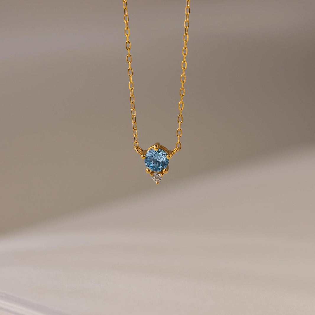 Dainty Birthstone Drop Necklace