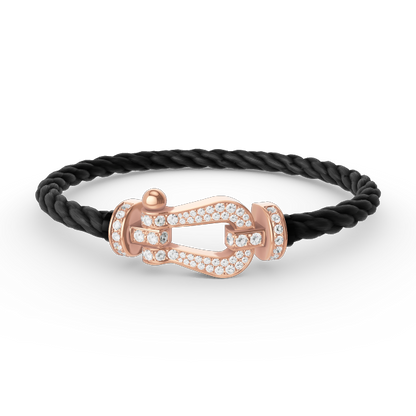 [Camiery]FORCE LARGE HORSESHOE FULL DIAMOND BRACELET ROSE GOLD